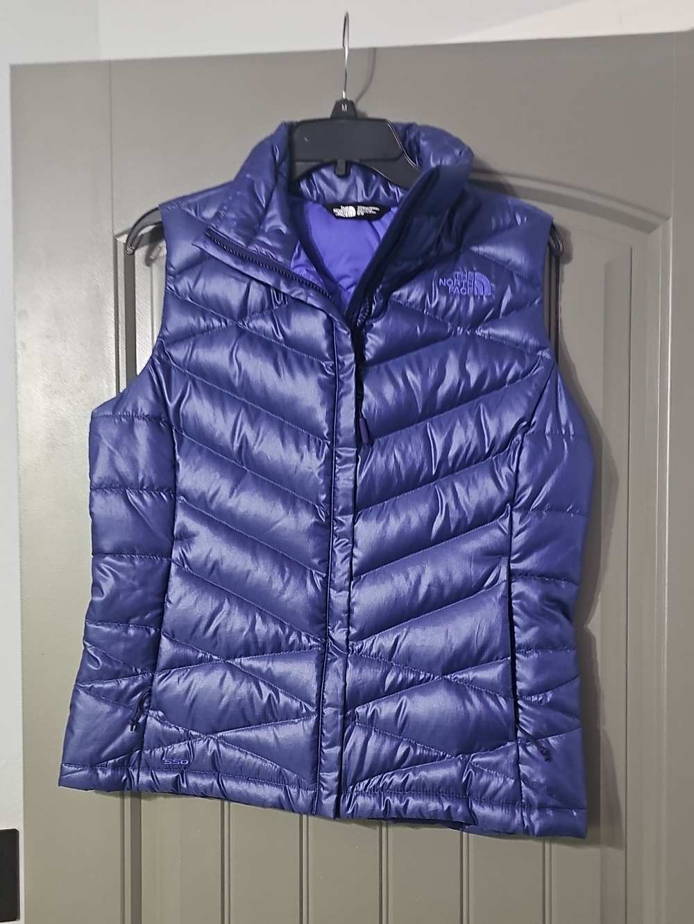 The North Face Women's Metalic  Purple Packable Puffy Vest